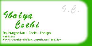 ibolya csehi business card